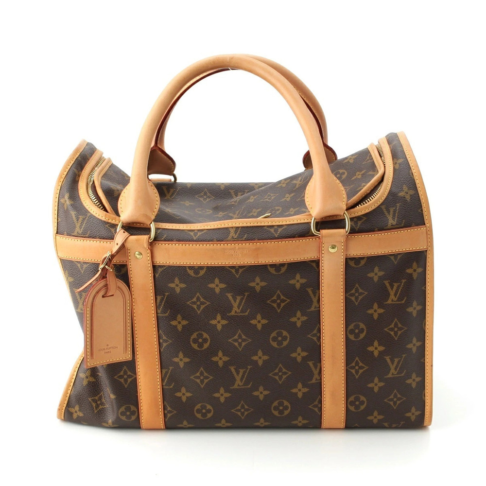 Louis Vuitton Sac Champ Monogram Pet Carrier Boston Bag Brown